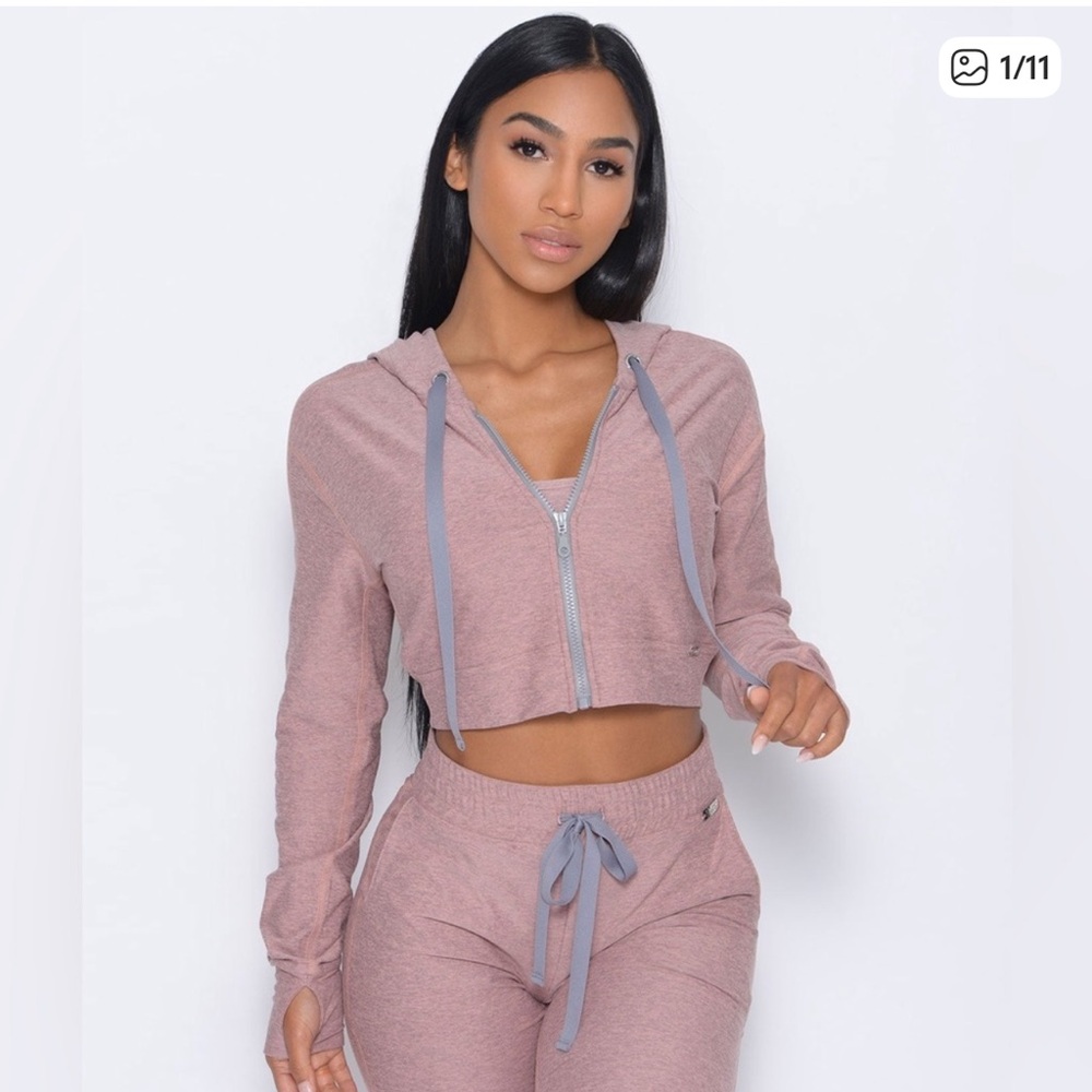 Bombshell Sportswear Mauve Zip Hoodie and Joggers Set